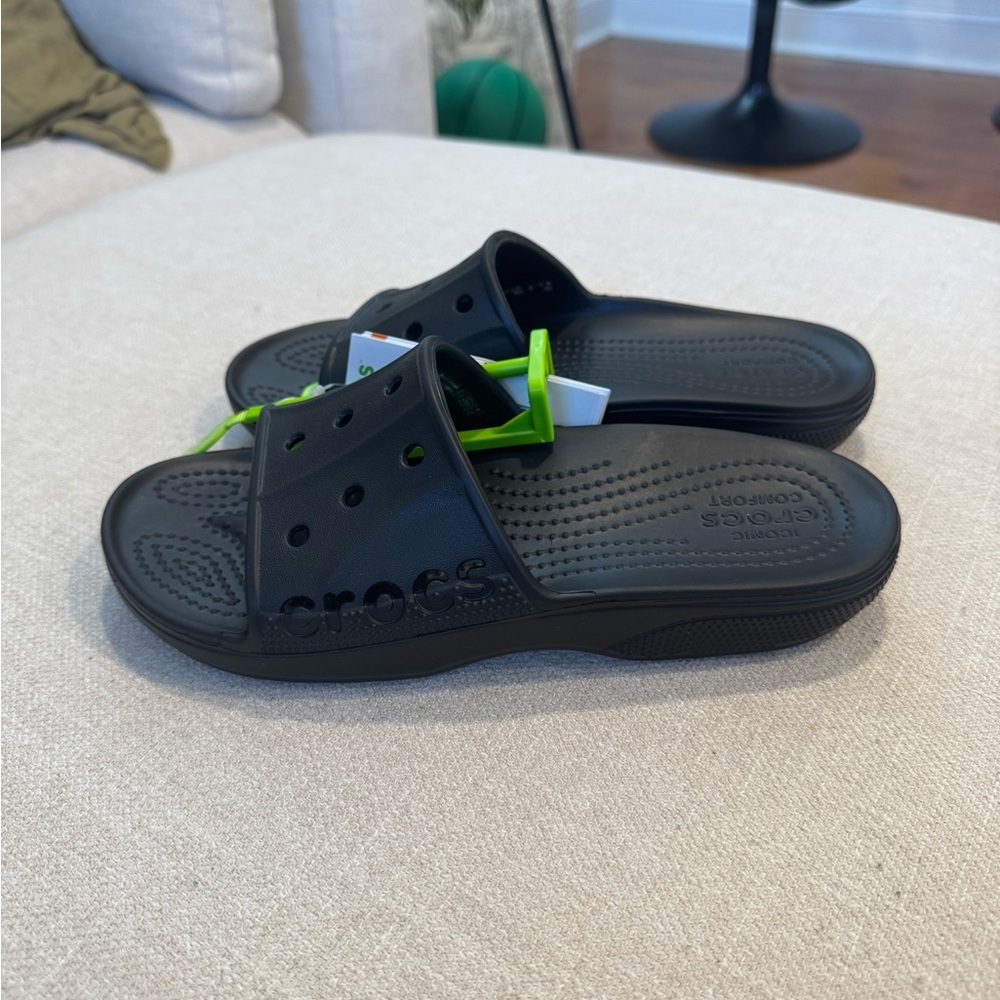 Crocs Baya II Slide, Black Noir, Sz M5/W7, NWT - Picture 2 of 10